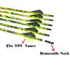 Pinals Archery 28" 300 340 350 400 Spine Carbon Hunting Arrows for Compound Recurve Bow Practice Target 28 Inch Camo Arrow Shaft Pack of 12PCS Yellow 400 view 2