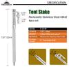 CAMPINGMOON 7.87-inch 8pcs Martensitic Stainless Steel 420J2 Hardened Forged Tent Stake Power Peg Ideal for Hard Ground R-20-8P view 2