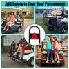 10L0L Golf Cart Rear Seat Grab Bar - Heavy Duty Safety Grab Bar w/Triangle Reflector for Rear Seat Passenger Security, Universal for Yamaha EZGO Club Car view 3