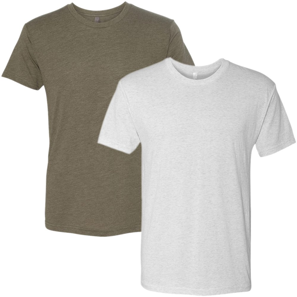 Next Level Premium 6010 Men's Tri-Blend Crew Premium Tee Pack of 2
