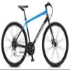 Schwinn Volare 1500 Flat Bar Hybrid Sports Road Bike, Men and Women, 24-Speed, 700c Wheels, 18.5-Inch Aluminum Frame, Mechanical Disc Brakes, Blue/Black view 2