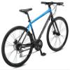 Schwinn Volare 1500 Flat Bar Hybrid Sports Road Bike, Men and Women, 24-Speed, 700c Wheels, 18.5-Inch Aluminum Frame, Mechanical Disc Brakes, Blue/Black view 3