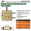 CAMPINGMOON Cotton Canvas Tent Stake Case Storage Bag Max 11.81/30cm in Length Beige Color B126 view 2