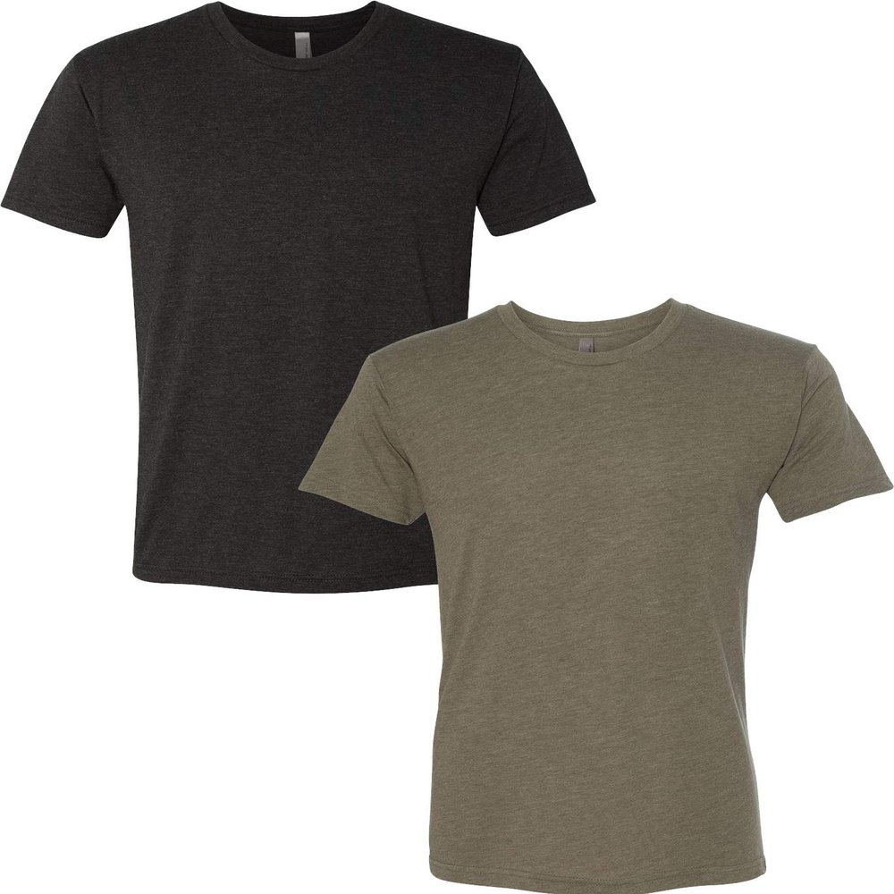 Next Level Premium 6010 Men's Tri-Blend Crew Premium Tee Pack of 2