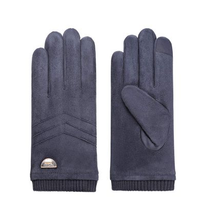 FUFU Gloves Touch Screen Gloves, Keep Warm, Cycling and Running Gloves, Winter Sports Non-Slip Gloves, Thick Wool Lining (Color : B)