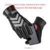 FUFU Gloves Winter Warm Gloves Touch Screen Bicycle Gloves Warm Anti-Skid Windproof Running Gloves (Color : Black) view 3