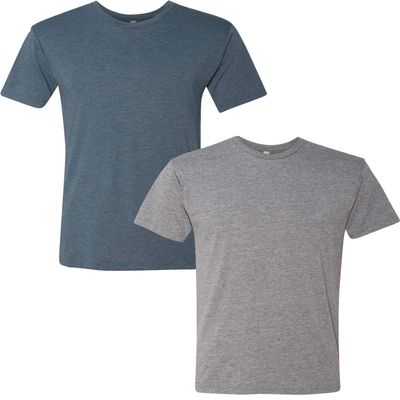 Next Level Premium 6010 Men's Tri-Blend Crew Premium Tee Pack of 2