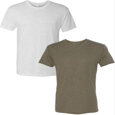 Next Level Premium 6010 Men's Tri-Blend Crew Premium Tee Pack of 2