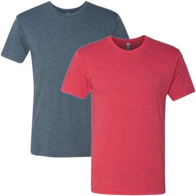 Next Level Premium 6010 Men's Tri-Blend Crew Premium Tee Pack of 2