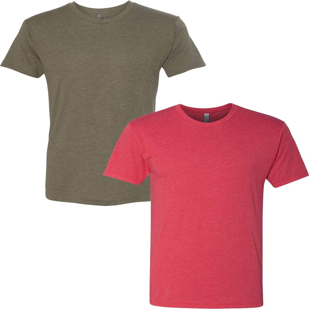 Next Level Premium 6010 Men's Tri-Blend Crew Premium Tee Pack of 2