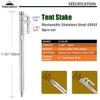 CAMPINGMOON 11.87-inch 8pcs Martensitic Stainless Steel 420J2 Hardened Forged Tent Stake Power Peg Ideal for Hard Ground R-30-8P view 2