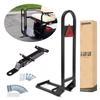 10L0L Universal Golf Cart Rear Seat Safety Grab Bar and Trailer Hook Hitch with Receiver for Yamaha EZGO Club Car, Heavy Duty Material Hand Rail Add Safety to Your Rear Passengers - Black view 1