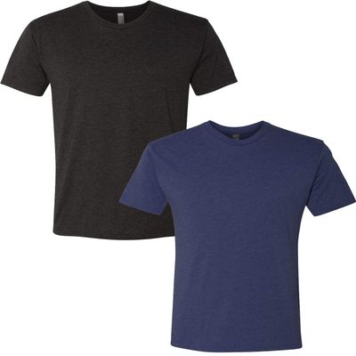 Next Level Premium 6010 Men's Tri-Blend Crew Premium Tee Pack of 2