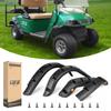 10L0L 4PCS Golf Cart Fender Flares, Exact Fit for Standard EZGO TXT 1996-2013, Impact-Resistant ABS Plastic Mud Guards with Reflectors & Stainless Steel Hardware - Not for Modified Carts view 1
