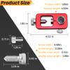 DIN Valve Diving Adapter, Paintball Underwater Filling Station, PCP Tank Diving Adaptor, HPA Tank Inflator, With a Pressure Capacity of up to 4500 psi, 36" Metal Braided Hose, Red Plating Process view 2