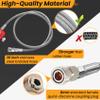 DIN Valve Diving Adapter, Paintball Underwater Filling Station, PCP Tank Diving Adaptor, HPA Tank Inflator, With a Pressure Capacity of up to 4500 psi, 36" Metal Braided Hose, Red Plating Process view 3