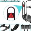 10L0L Universal Golf Cart Rear Safety Grab Bar w/Triangle Reflector Fit for Yamaha Club Car EZGO (2+2) /(4+2) Passenger Golf Cart Manual Hardware Included view 3