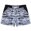 Hansber Mens Swimwear Camo Swimming Trunks Drawstring Board Shorts Surf Pants Beach Sports Shorts Grey X-Large view 3