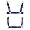 BBOHSS Men's Leather Body Harness Punk Chest Strap Harness Belt Adjustable Gothic Carnival Dance Costume Accessories (Royal blue) view 2