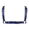BBOHSS Men's Leather Body Harness Punk Chest Strap Harness Belt Adjustable Gothic Carnival Dance Costume Accessories (Royal blue) view 3