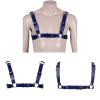 BBOHSS Men's Leather Body Harness Punk Chest Strap Harness Belt Adjustable Gothic Carnival Dance Costume Accessories (Royal blue) view 4