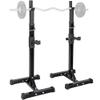 ANT MARCH Pair of Adjustable Height 45"-70" Professional Portable Dumbbell Racks Sturdy Steel Squat Rack Barbell Free Bench Press Stands Home Gym Load 660Lbs Dipping Station  view 2