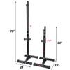 ANT MARCH Pair of Adjustable Height 45"-70" Professional Portable Dumbbell Racks Sturdy Steel Squat Rack Barbell Free Bench Press Stands Home Gym Load 660Lbs Dipping Station  view 3