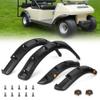 10L0L 4PCS Golf Cart Fender Flares, Exact for Standard Club Car DS 1993 & UP, Impact-Resistant ABS Plastic Mud Guards with Reflectors & Stainless Steel Hardware- Not for Modified Carts view 1
