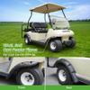 10L0L 4PCS Golf Cart Fender Flares, Exact for Standard Club Car DS 1993 & UP, Impact-Resistant ABS Plastic Mud Guards with Reflectors & Stainless Steel Hardware- Not for Modified Carts view 2