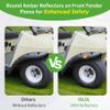 10L0L 4PCS Golf Cart Fender Flares, Exact for Standard Club Car DS 1993 & UP, Impact-Resistant ABS Plastic Mud Guards with Reflectors & Stainless Steel Hardware- Not for Modified Carts view 4