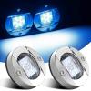 Kawell 2pcs Waterproof Boat Transom Light Underwater Yacht Light Round Boat LED Lights Interior Yacht Deck light Stainless Steel Yacht LED Pontoon Light Boat Navigation Light view 1