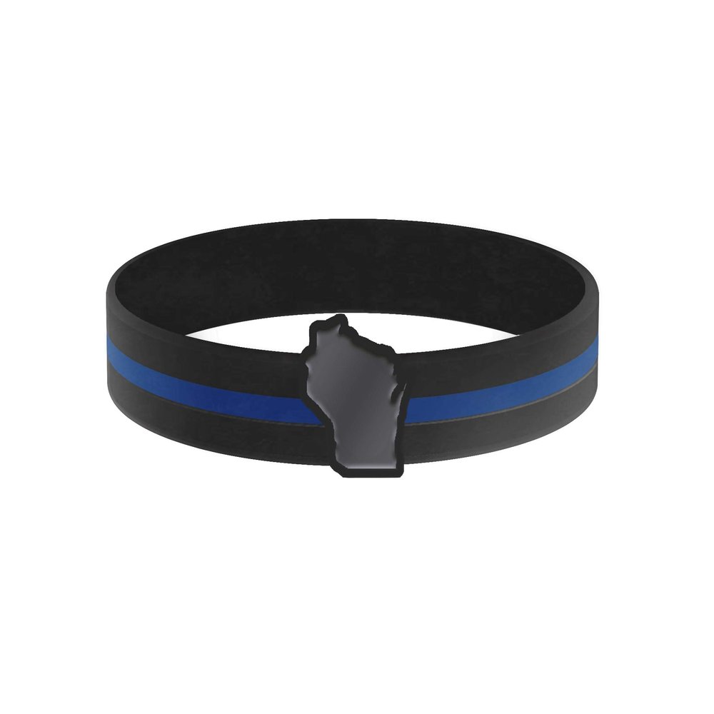 Thin Blue Line State Bracelets (8, Wisconsin)