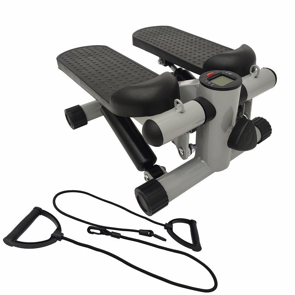 INTSUPERMAI Stepper Climber Fitness Machine Fitness Mini Stepper Stair Stepper Exercise Equipment with Resistance Bands LCD Display Portable Twist Stair Stepper Adjustable Resistance Exercise Machine
