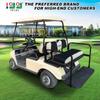 10L0L Golf Cart Front Rear Seat Cover Set for EZGO TXT RXV & Club Car DS 2000-up(Flat Backrest), Made of 3D Air Mesh Polyester Fabric Breathable Washable, Black view 2