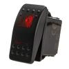 Amarine Made 12v 20 Amp Waterproof On-Off-On 2 Position Boat Marine DPDT 7 Pin Rocker Switch with 2 Led Lamps (Red) view 1