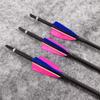 ZSHJGJR 32 Inch Archery Mix Carbon Arrows Hunting Arrows with Turkey Feather Fletching 600 Spine for Compound Bow Recurve Bow Traditional Bow 6/12 Pack (Pink & Blue, 12 Pack) view 2