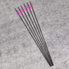 ZSHJGJR 32 Inch Archery Mix Carbon Arrows Hunting Arrows with Turkey Feather Fletching 600 Spine for Compound Bow Recurve Bow Traditional Bow 6/12 Pack (Pink & Blue, 12 Pack) view 4