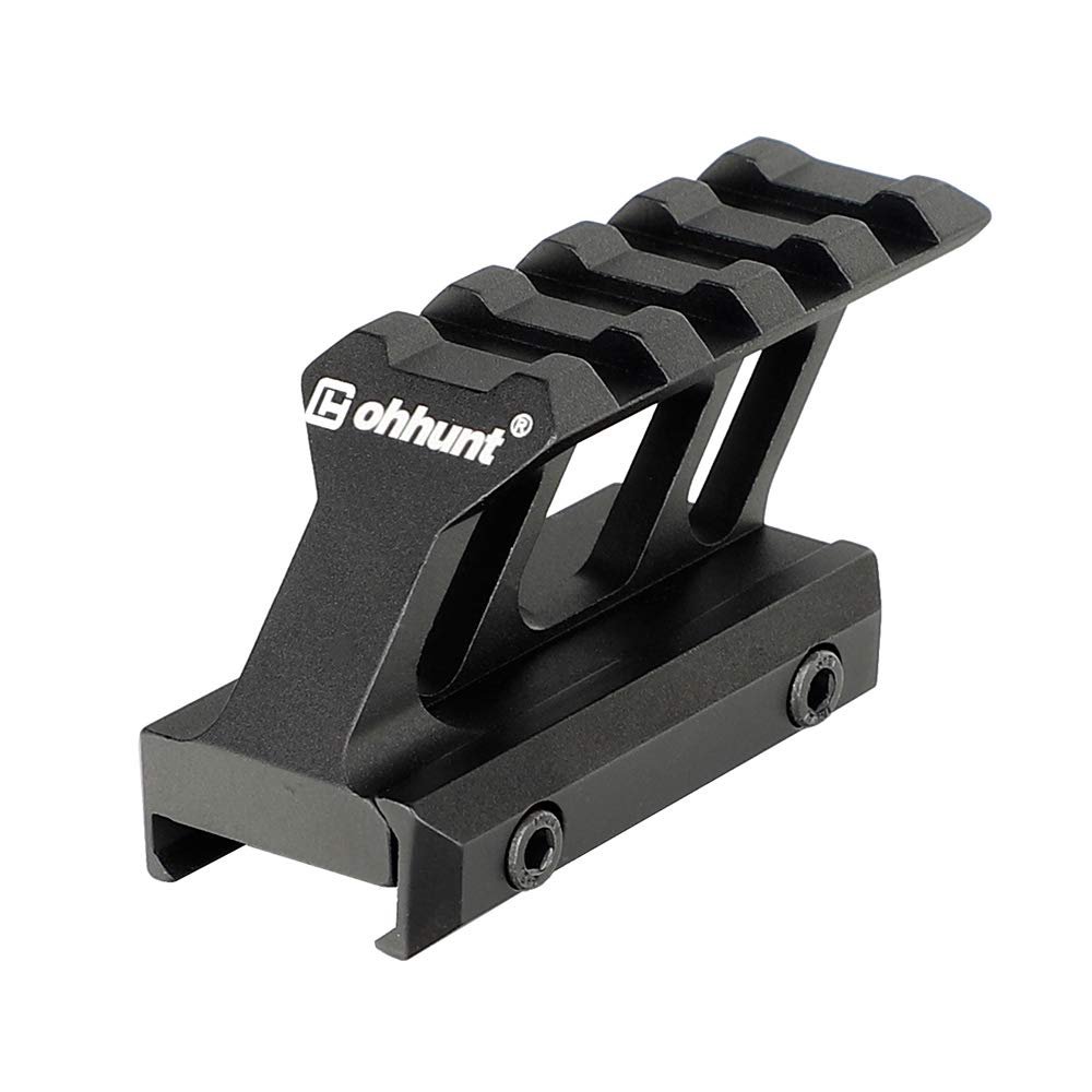 ohhunt Riser Mount 1 inch Hight Picatinny Rail Cantilever Design Black