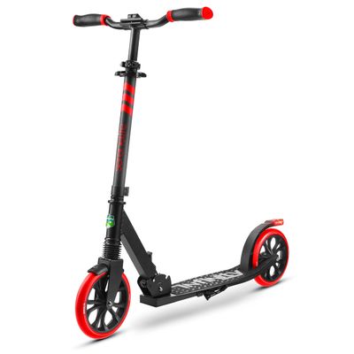 SereneLife Two Wheel Scooter for Teens, Smooth Gliding Kick Scooter for Adults w/ Adjustable Height for Ages 8+, Portable All Terrain Scooter w/ Carry Straps, Easy to Fold