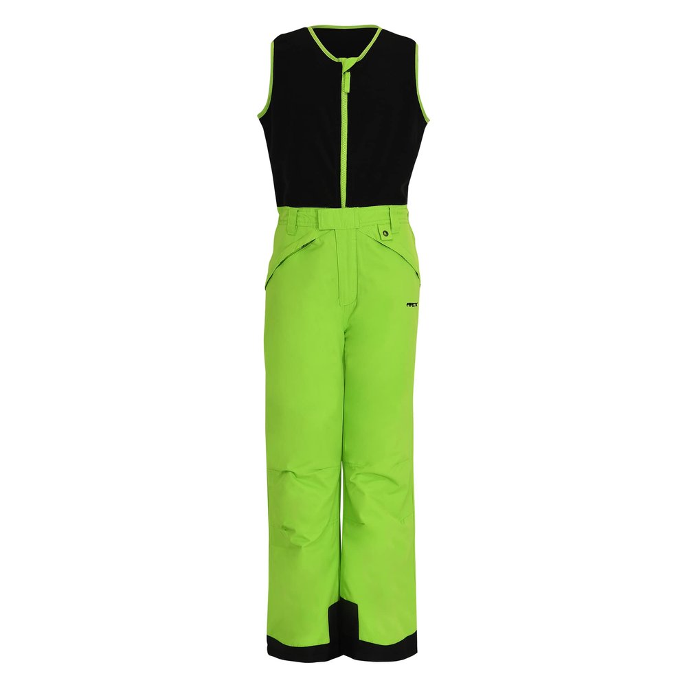 Arctix Kids Limitless Fleece Top Bib Overalls, Lime Green, 3T