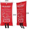 Mata Leon Fire Blankets Fiberglass Retardant Blanket - 3.3x3.3ft Square Fire Suppression Tool Emergency Survival Kit Durable for Accidental Safety for Home Office Fireplace Car Kitchen(2 Packs) view 2