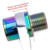 Bike Pedal Extenders, Titanium Alloy Extended Pedal Spacer with Washers Extended 16/20mm Hollow Foot Pedal Extenders for 9/16" Threaded Pedals Bike SPD MT MTB BM view 2