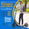 SereneLife Kick Scooter Adult Teenagers Kids- 2 Wheel Kids Scooter with Adjustable T-Bar Handlebar - Alloy Anti-Slip Deck - Portable Folding Scooters for Kids with Carrying Strap - Camouflage view 4
