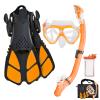 Aisrida Kids Snorkeling Set Children Mask Fin Snorkel Set Snorkeling Gear Snorkel Mask + Adjustable Swimming Kids Flippers+ Dry Snorkel Tube + Travel Bags (Orange) view 1