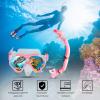 Aisrida Kids Snorkeling Set Children Mask Fin Snorkel Set Snorkeling Gear Snorkel Mask + Adjustable Swimming Kids Flippers+ Dry Snorkel Tube + Travel Bags (Pink) view 2
