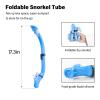 Aisrida Kids Snorkeling Set Children Mask Fin Snorkel Set Snorkeling Gear Snorkel Mask + Adjustable Swimming Kids Flippers+ Dry Snorkel Tube + Travel Bags (Light Blue) view 4
