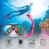 Aisrida Kids Snorkeling Set Children Mask Fin Snorkel Set Snorkeling Gear Snorkel Mask + Adjustable Swimming Kids Flippers+ Dry Snorkel Tube + Travel Bags (Red) view 2