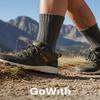GoWith Alpaca Wool Socks for Men & Women, Extra Thick Loose-Fit Thermal Warm Cozy Winter Boot Socks Grey/Anthracite Small M 3094 view 3