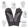 VIA BY SKL STYLE Kid's Convertible Gloves, Black, Size 4-7 (20-GL-014-2) view 2