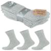 GoWith Men's Norwegian Style Thick Knit Wool Winter Crew Socks, Half Cushion Socks Mod:6001, 3 Pairs, Size: 7.5-9.5, Gray view 1